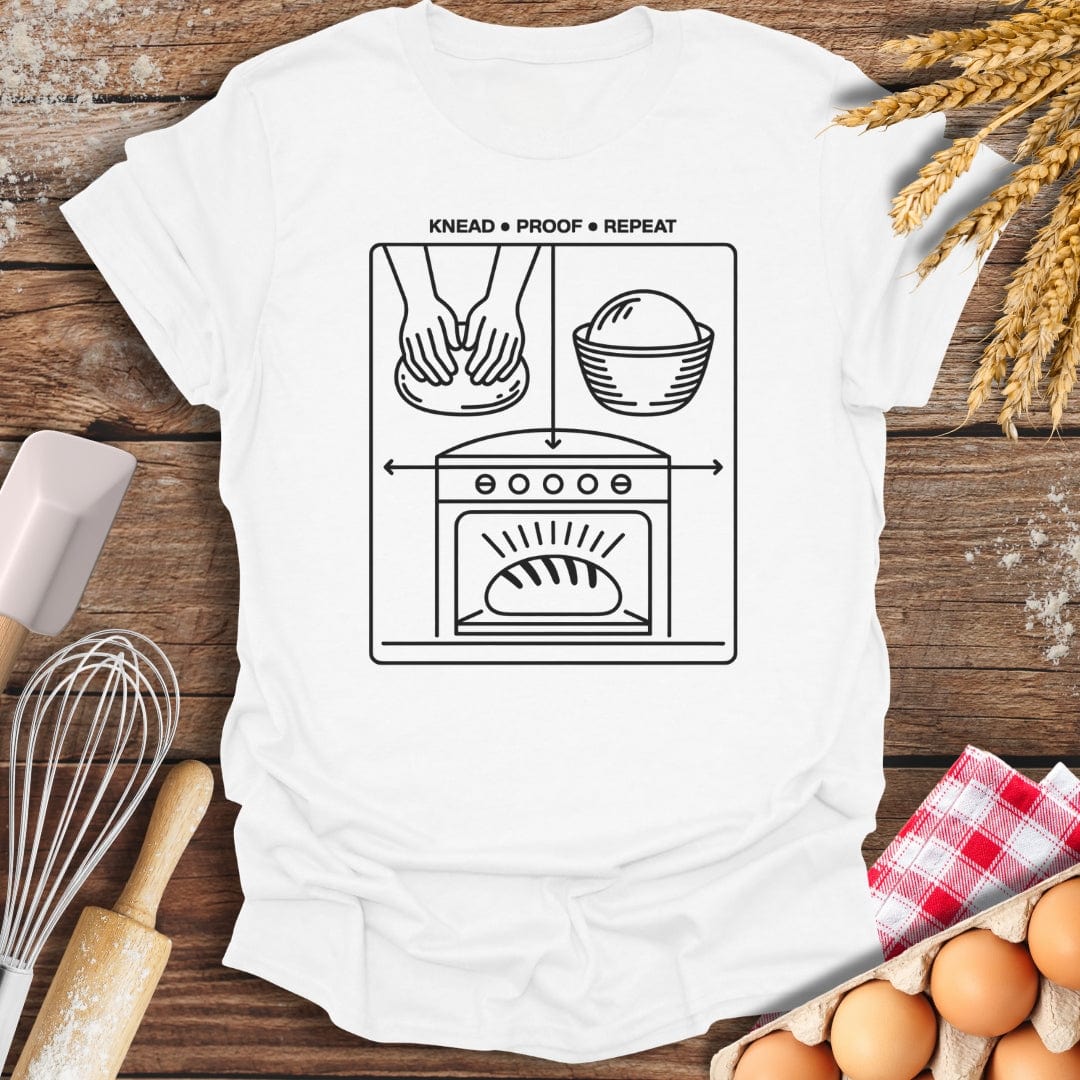 Knead Proof Repeat T-Shirt White / S Baking Threads