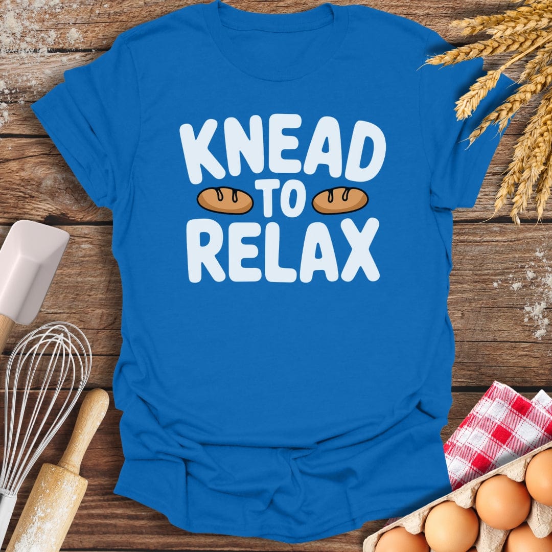 Knead To Relax T-Shirt Royal / S Baking Threads