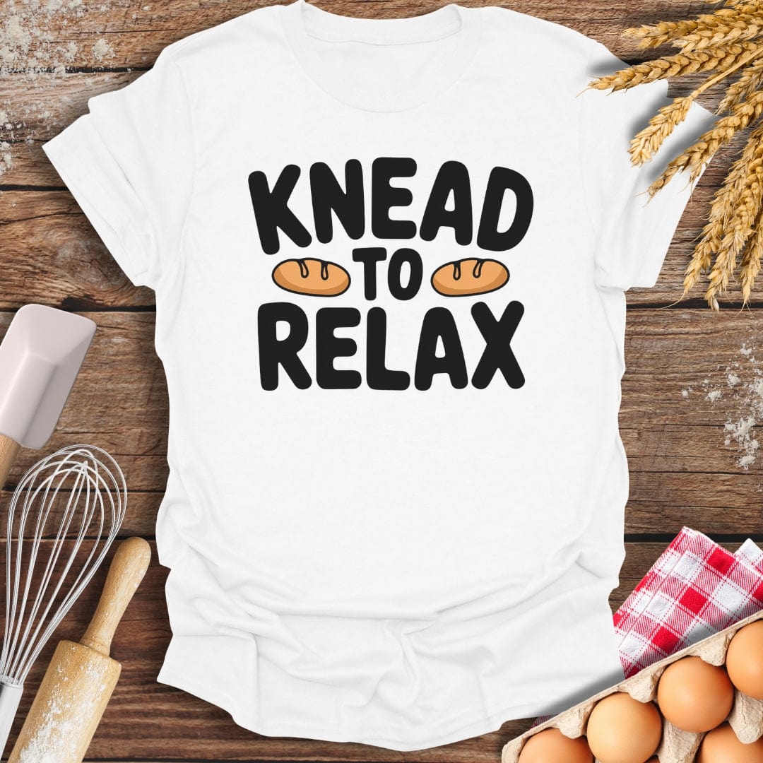 Knead To Relax T-Shirt White / S Baking Threads