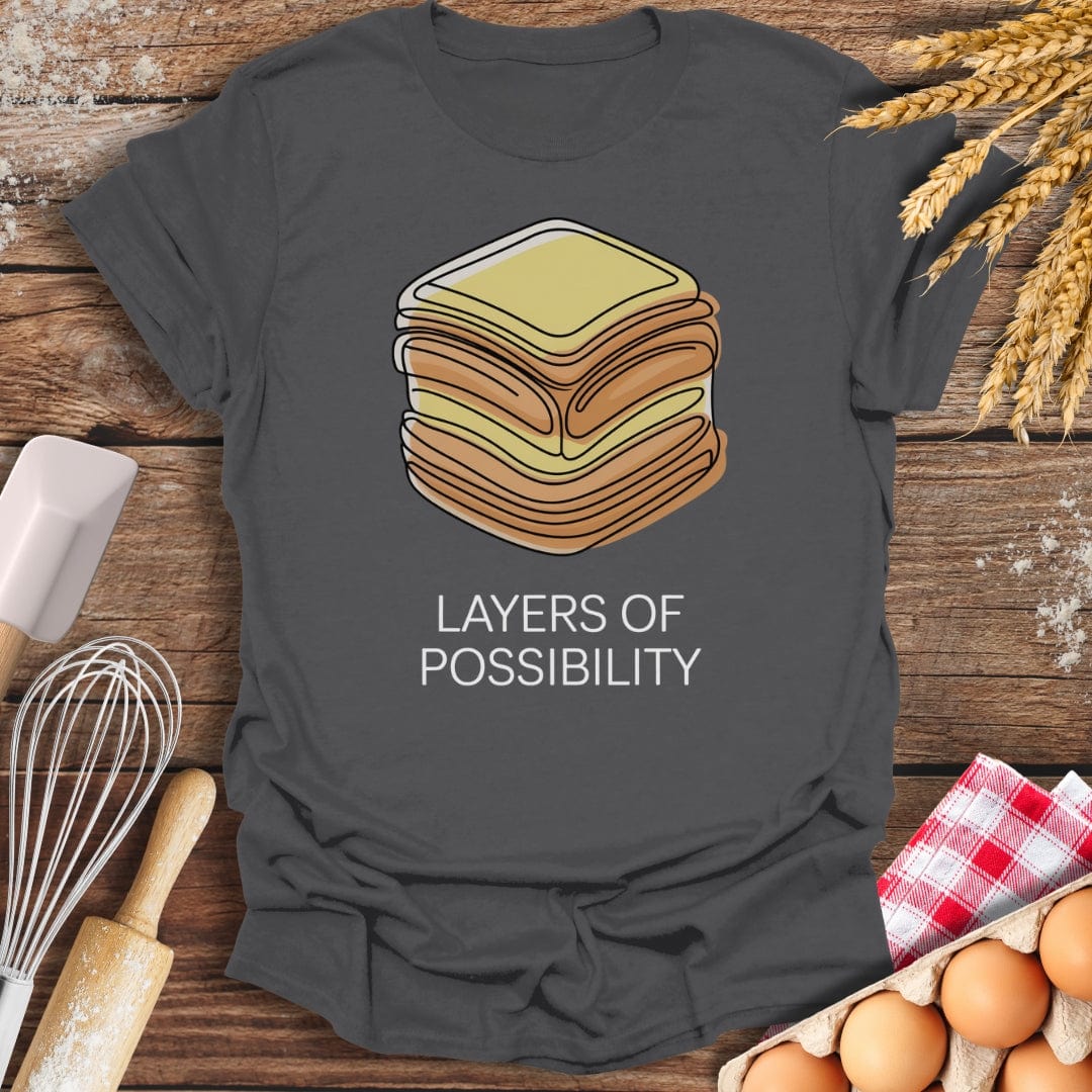 Layers of Possibility T-Shirt Charcoal / S Baking Threads