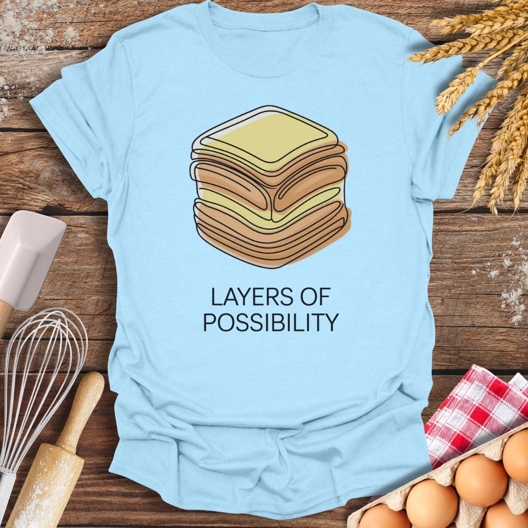 Layers of Possibility T-Shirt Light Blue / S Baking Threads