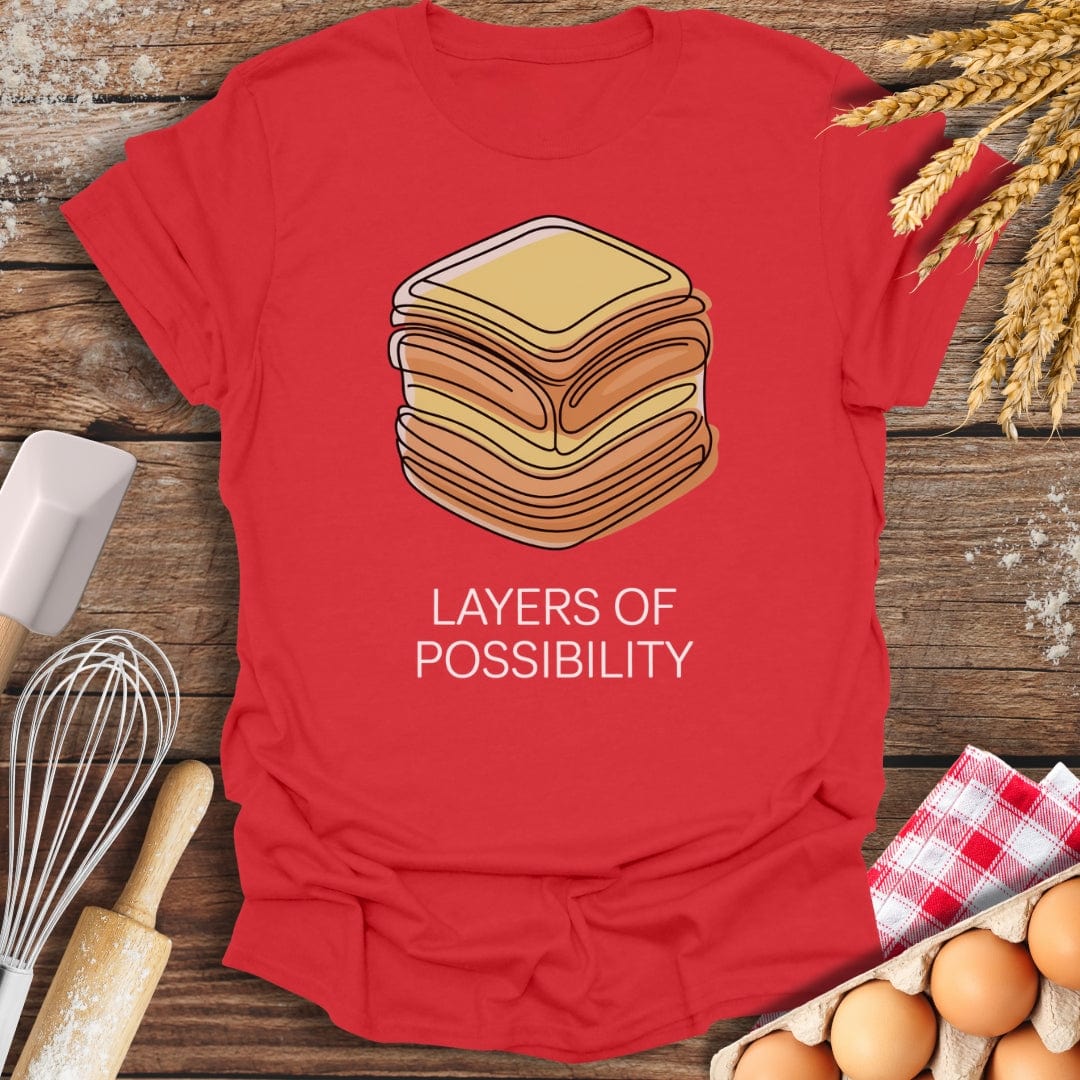 Layers of Possibility T-Shirt Red / S Baking Threads