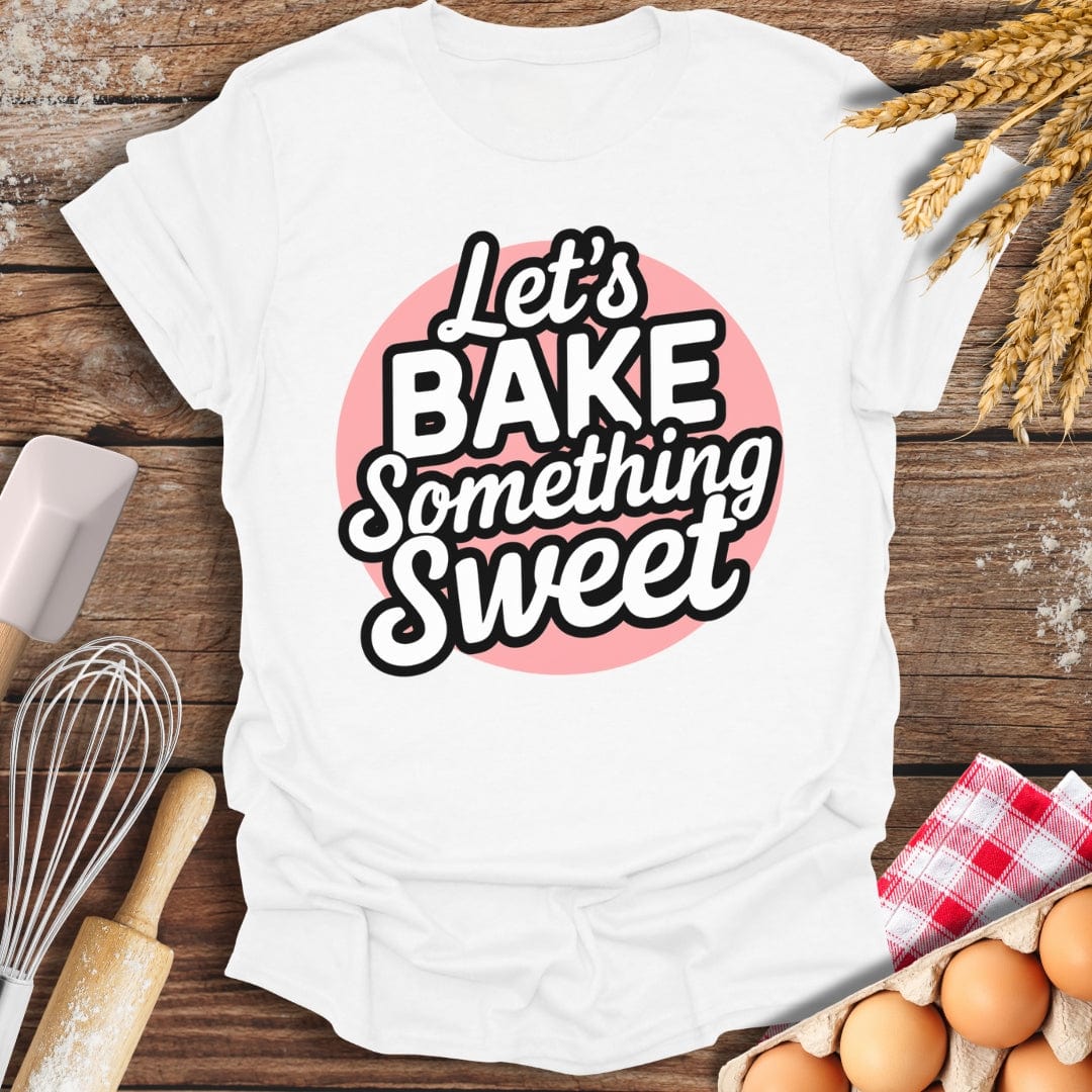 Let's Bake Something Sweet Cupcake T-Shirt White / S Baking Threads