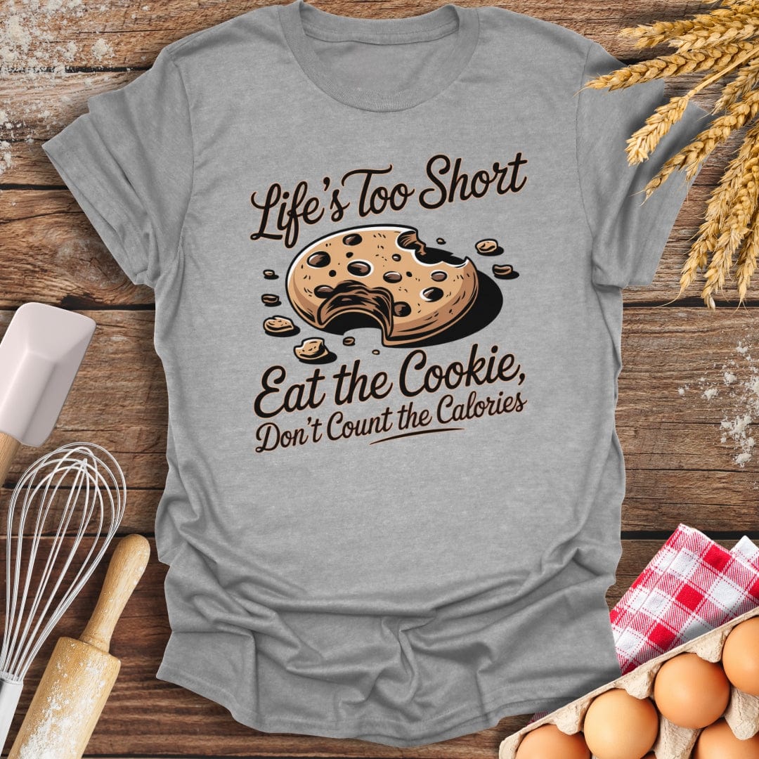Life's Too Short Eat the Cookie T-Shirt Sport Grey / S Baking Threads