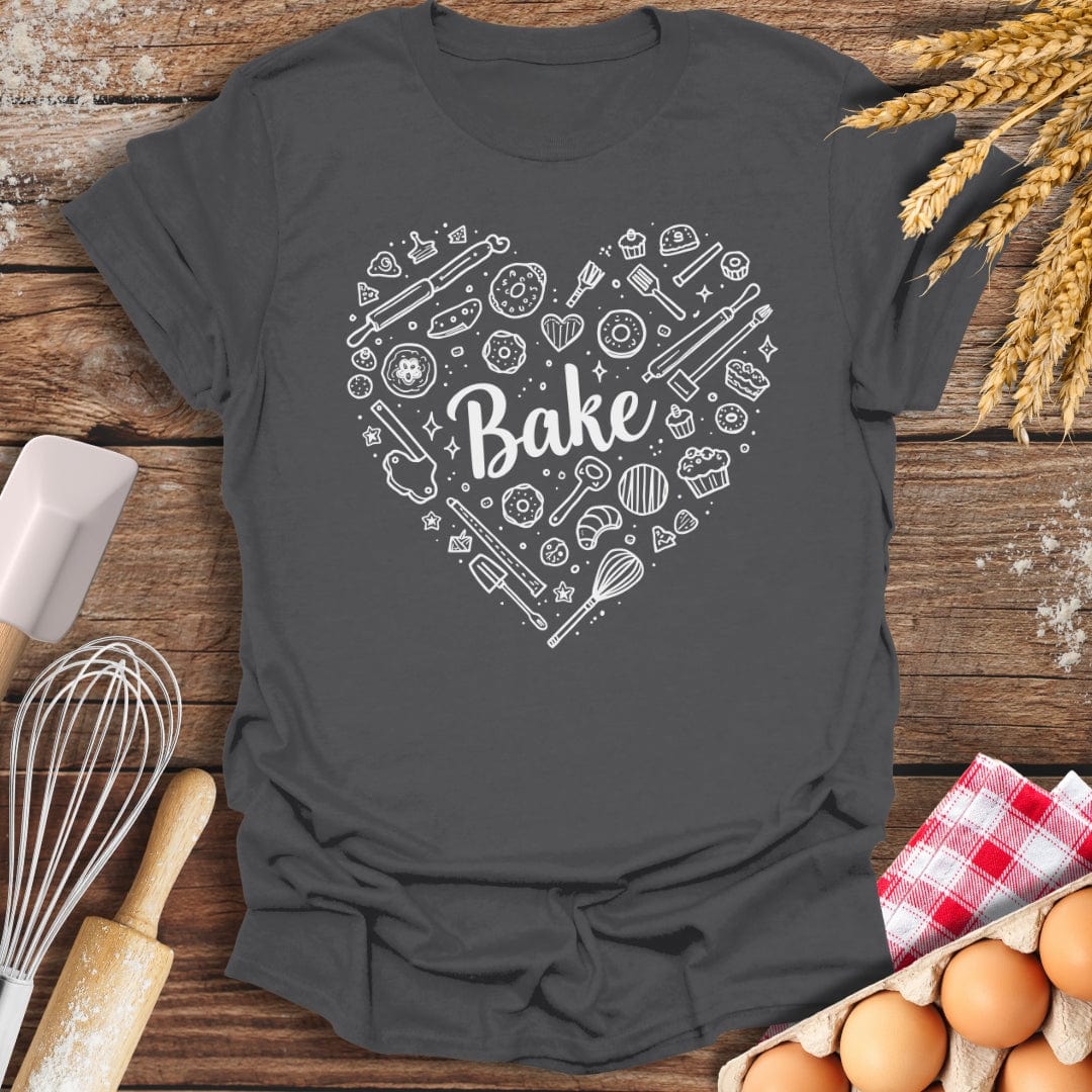 Love Baking T-Shirt Charcoal / S Baking Threads