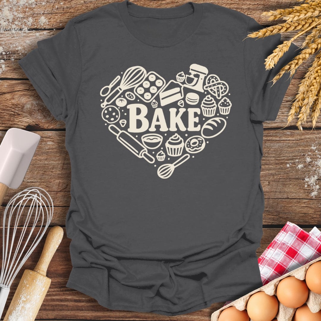 Love Baking T-Shirt Charcoal / S Baking Threads