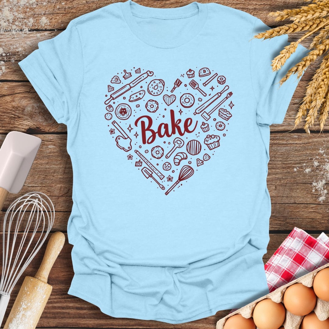 Love Baking T-Shirt Light Blue / S Baking Threads