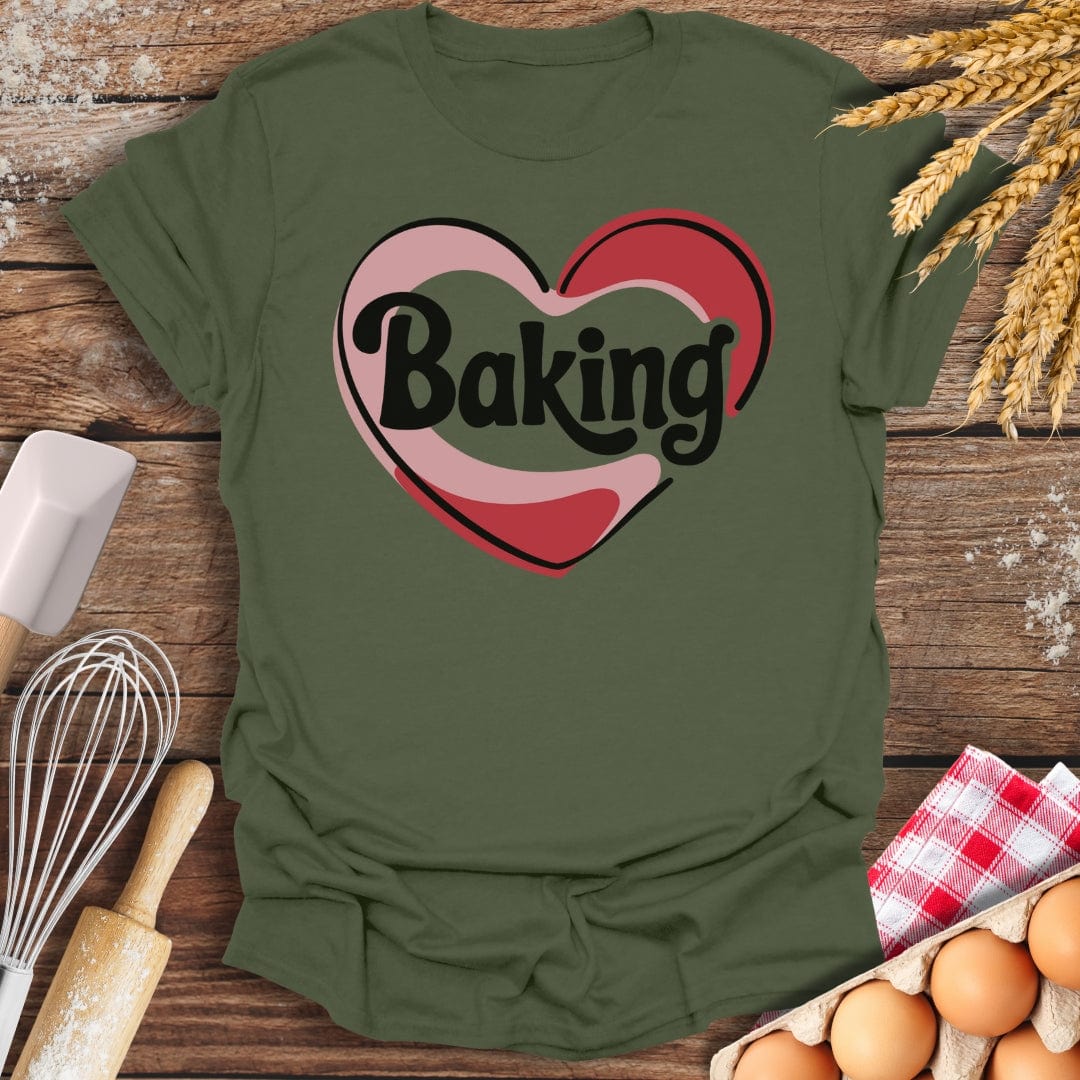 Love Baking T-Shirt Military Green / S Baking Threads