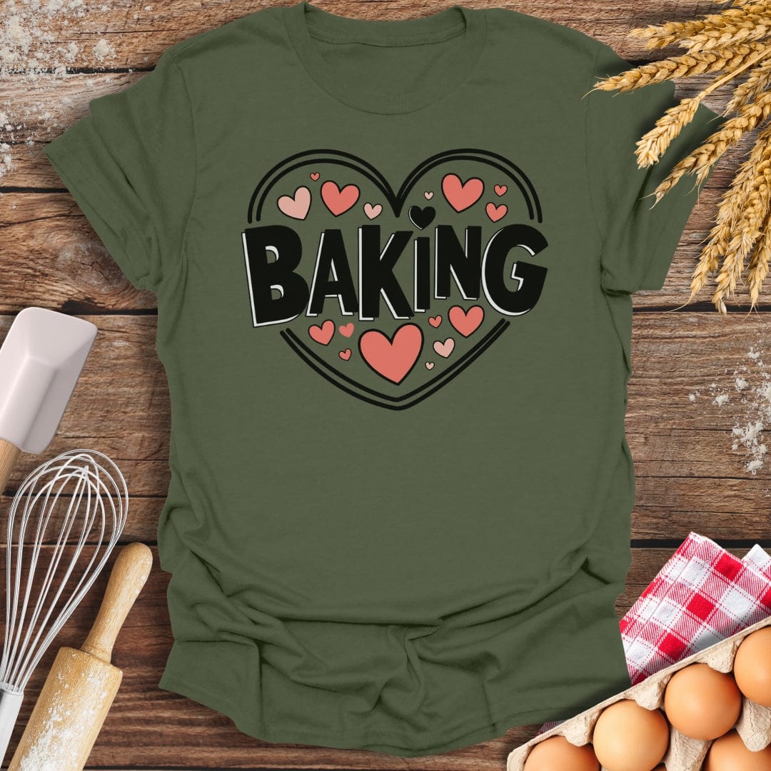 Love Baking T-Shirt Military Green / S Baking Threads