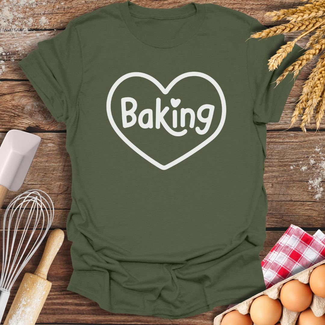 Love Baking T-Shirt Military Green / S Baking Threads