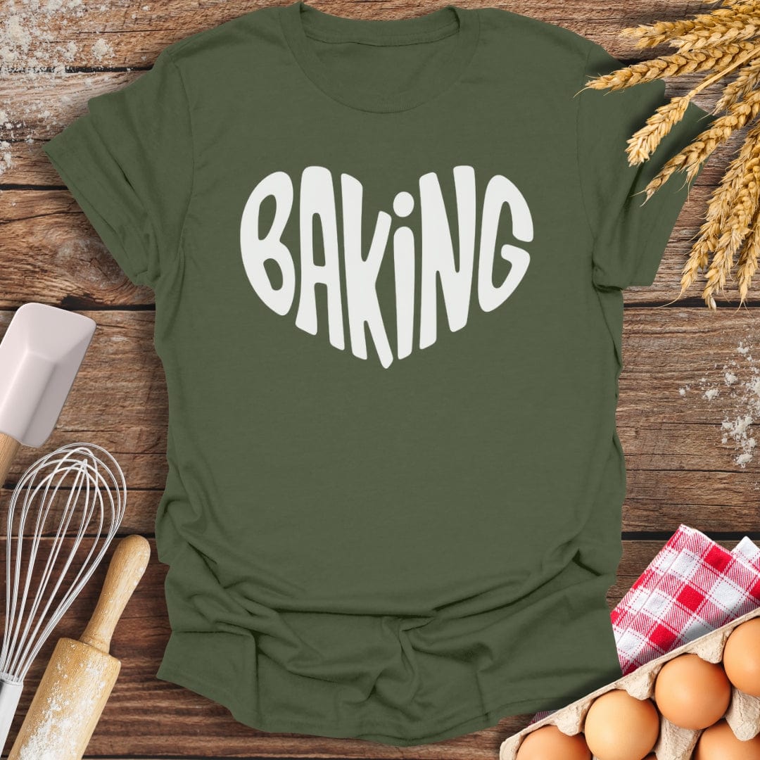 Love Baking T-Shirt Military Green / S Baking Threads