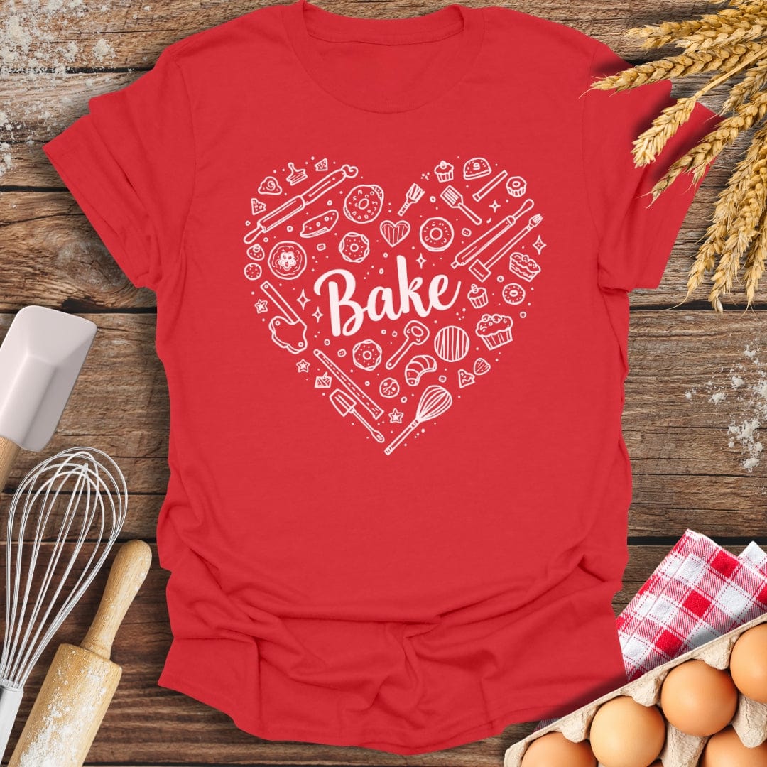 Love Baking T-Shirt Red / S Baking Threads
