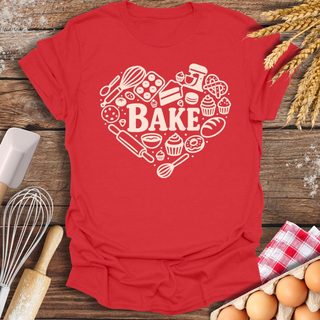 Love Baking T-Shirt Red / S Baking Threads