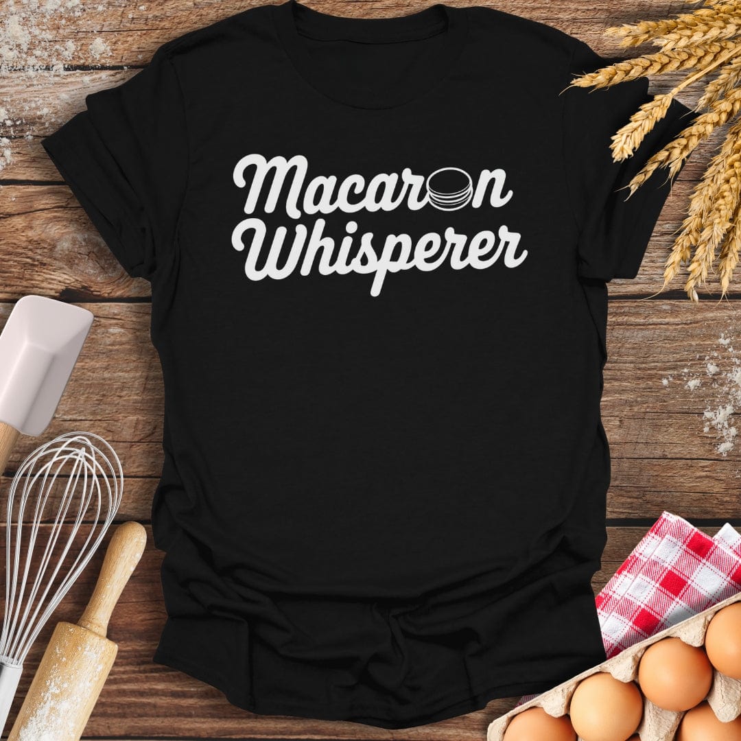 Macaron Whisperer T-Shirt Black / S Baking Threads