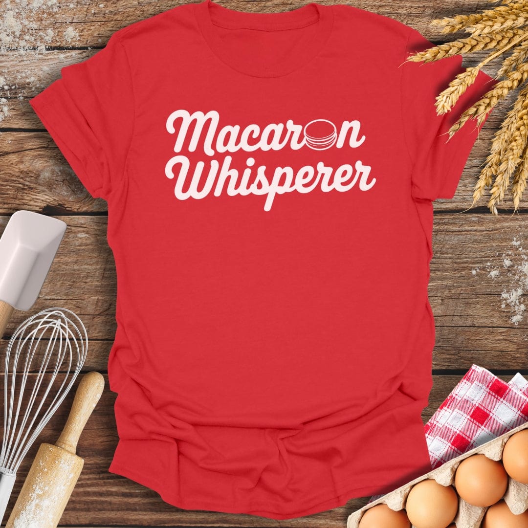 Macaron Whisperer T-Shirt Red / S Baking Threads