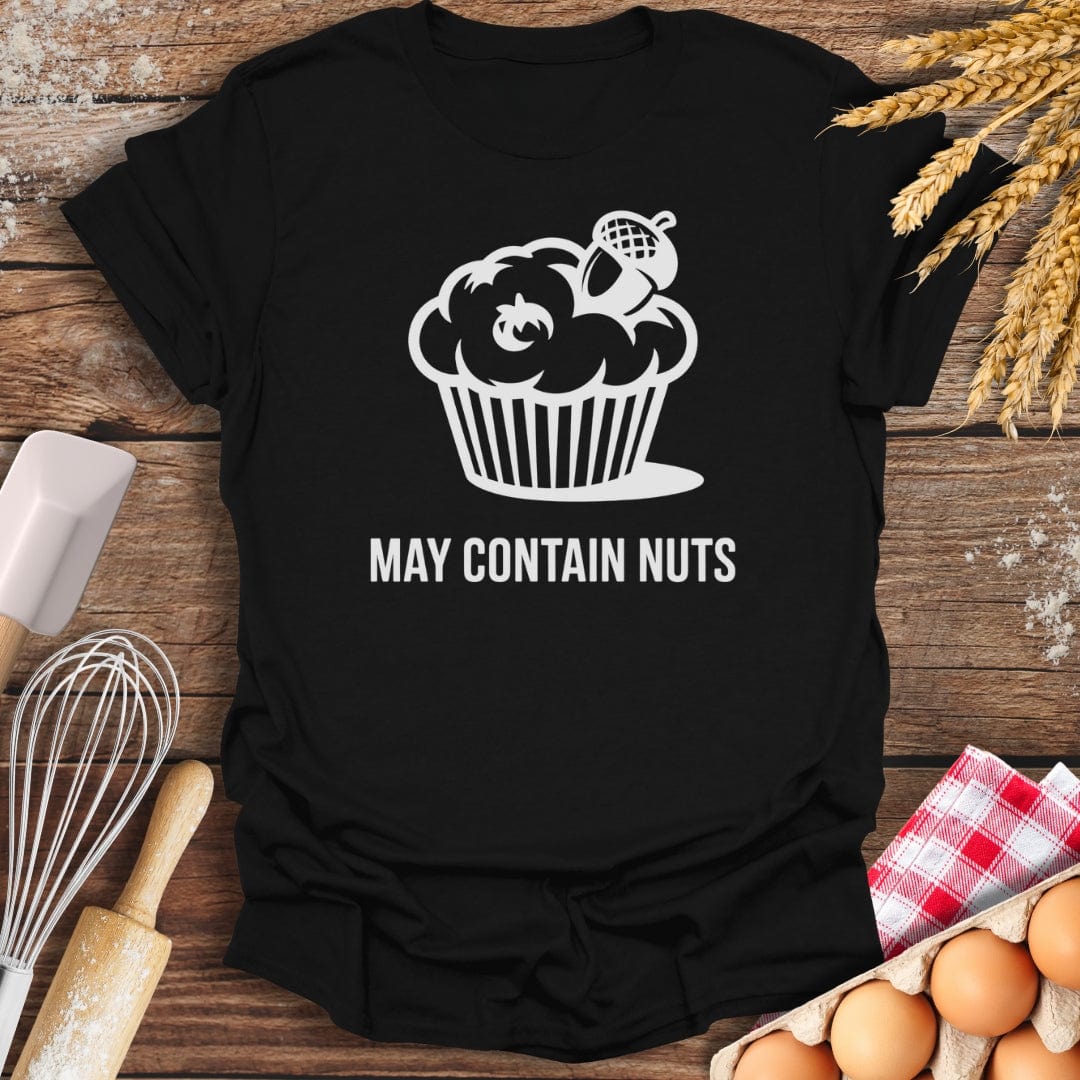 May Contain Nuts T-Shirt Black / S Baking Threads