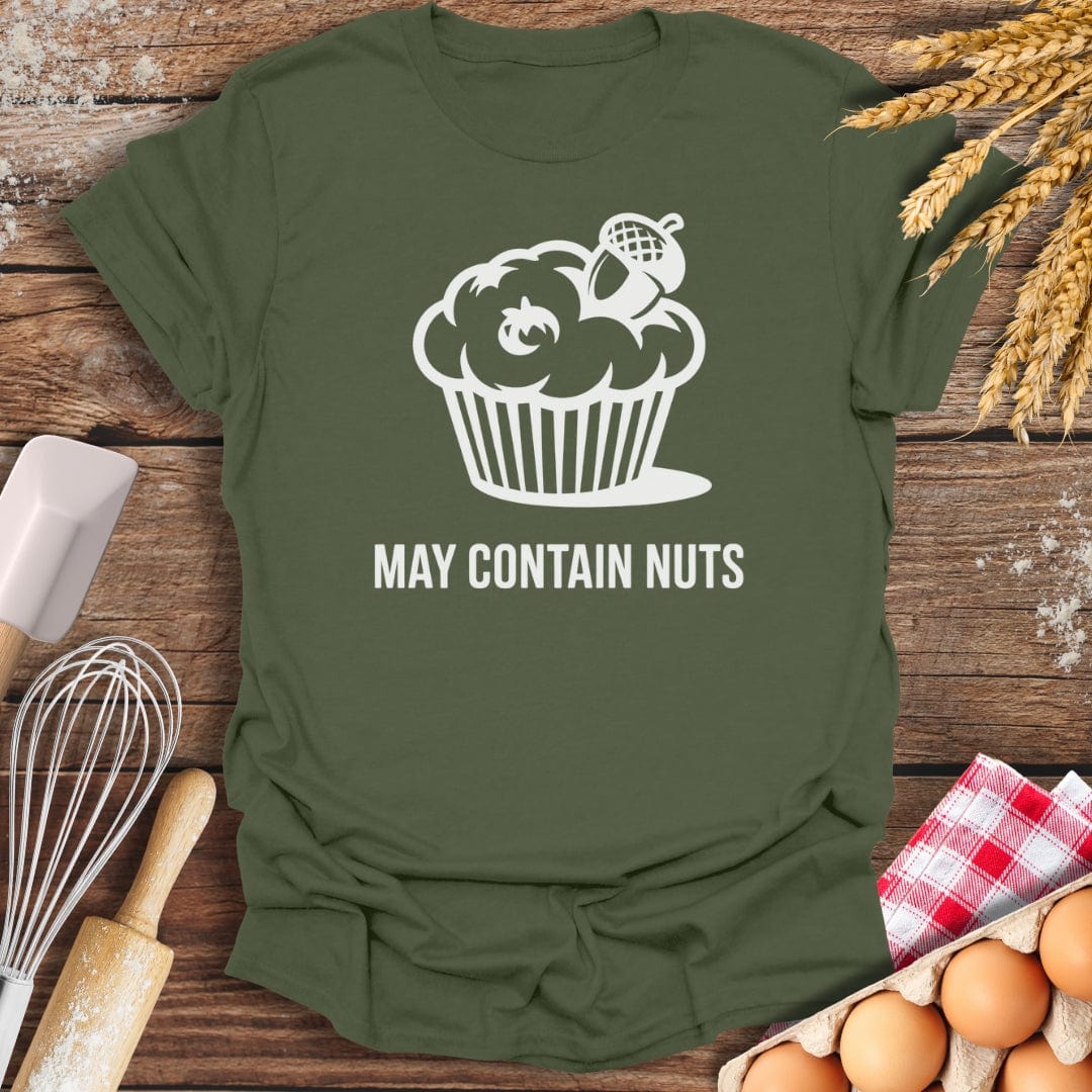 May Contain Nuts T-Shirt Military Green / S Baking Threads