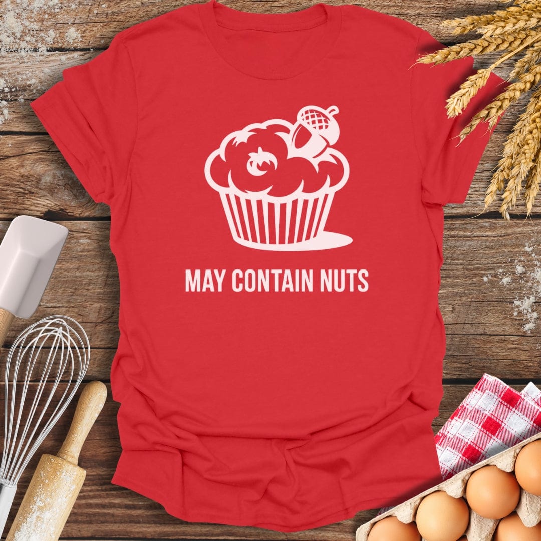 May Contain Nuts T-Shirt Red / S Baking Threads