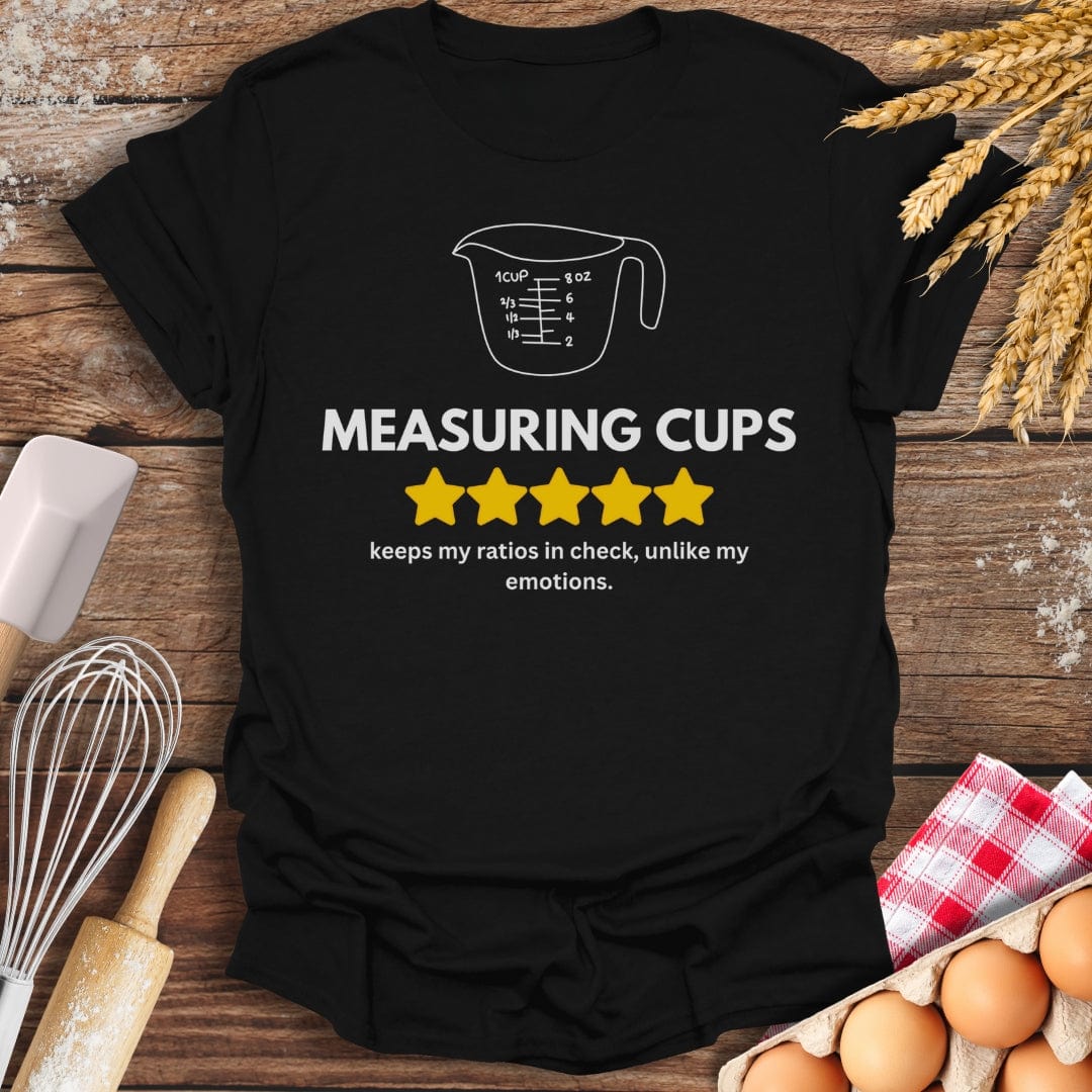 Measuring Cups: 5 Star Review T-Shirt Black / S Baking Threads
