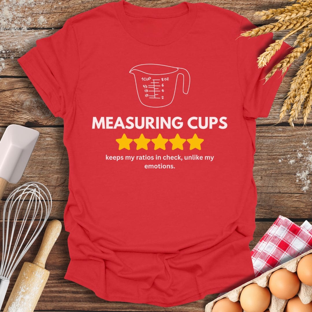 Measuring Cups: 5 Star Review T-Shirt Red / S Baking Threads