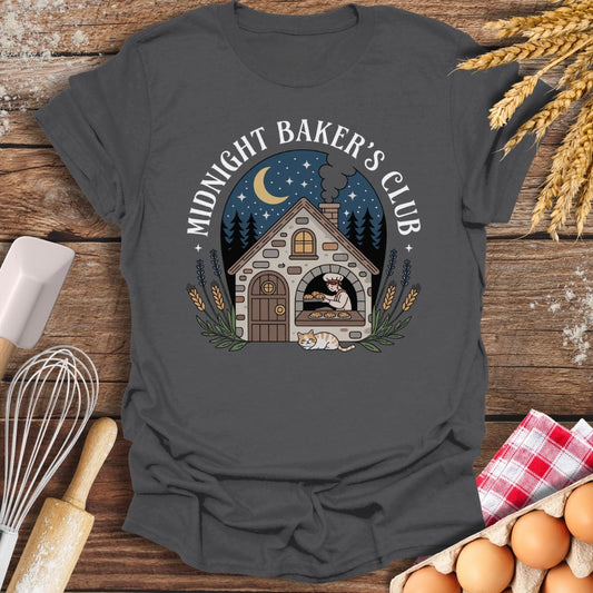 Midnight Baker's Club T-Shirt Charcoal / S Baking Threads