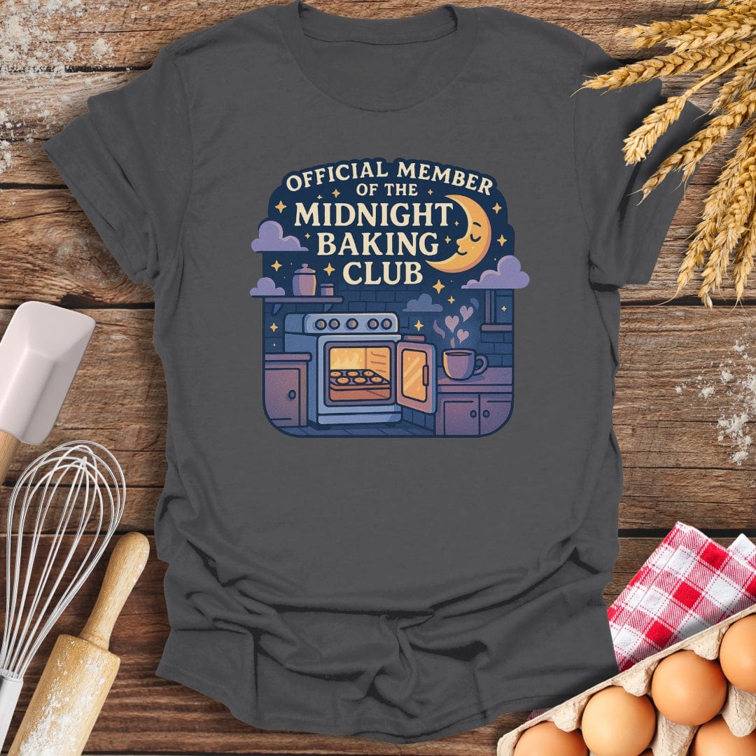 Midnight Baking Club T-Shirt Charcoal / S Baking Threads