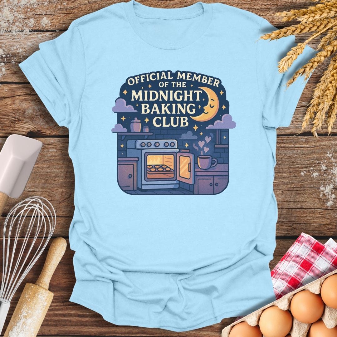 Midnight Baking Club T-Shirt Light Blue / S Baking Threads