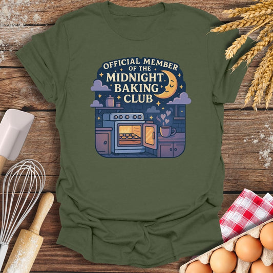 Midnight Baking Club T-Shirt Military Green / S Baking Threads