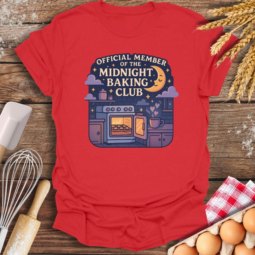 Midnight Baking Club T-Shirt Red / S Baking Threads