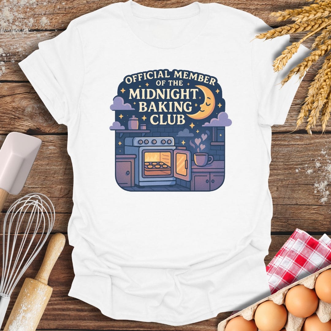 Midnight Baking Club T-Shirt White / S Baking Threads