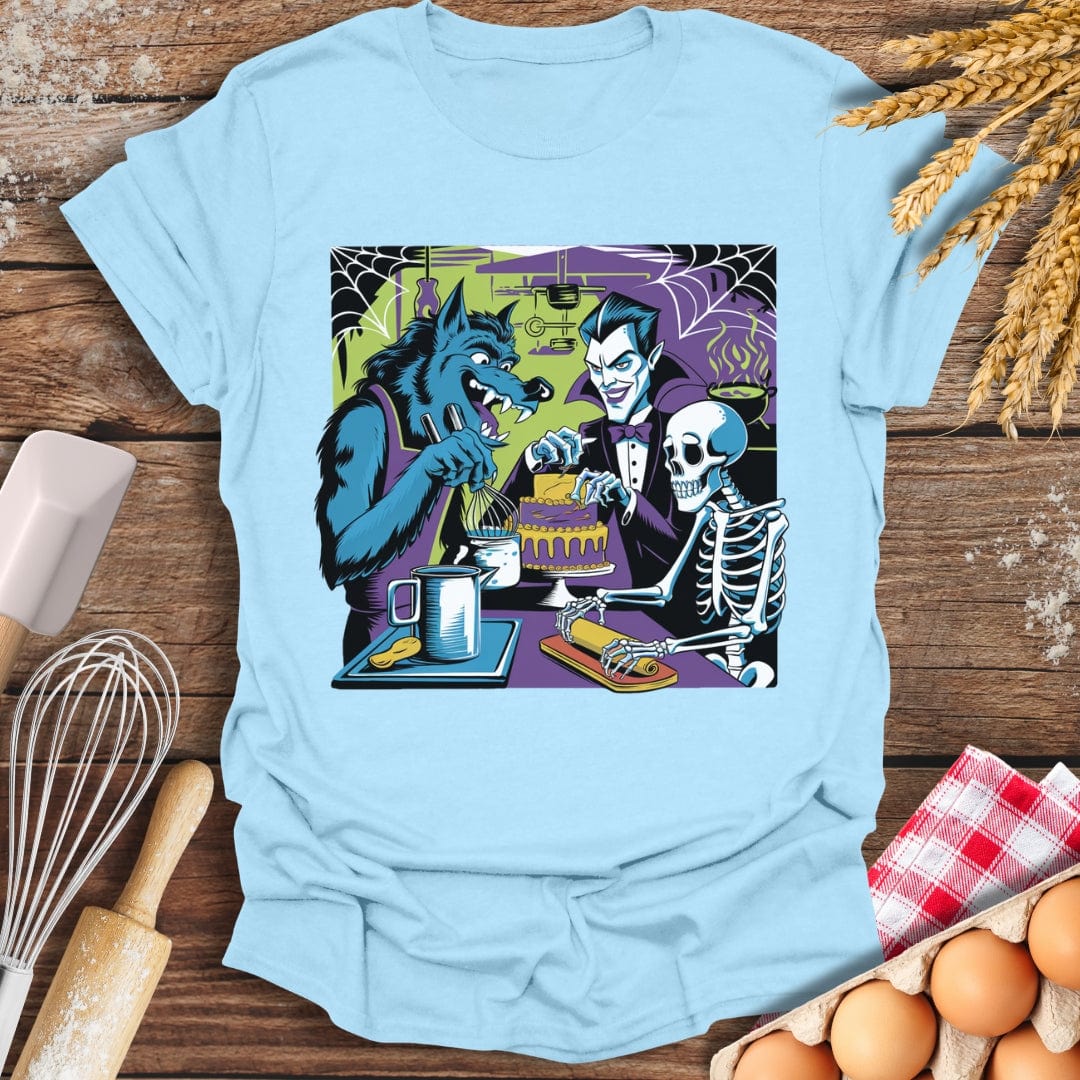 Monster's Bake Off T-Shirt Light Blue / S Baking Threads