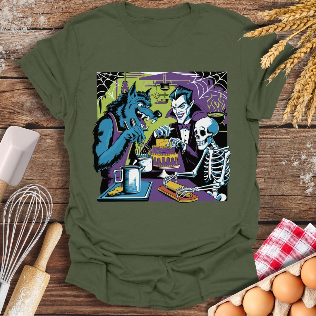 Monster's Bake Off T-Shirt Military Green / S Baking Threads