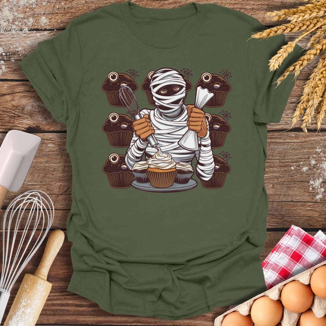 Mummy's Muffin Madness T-Shirt Military Green / S Baking Threads