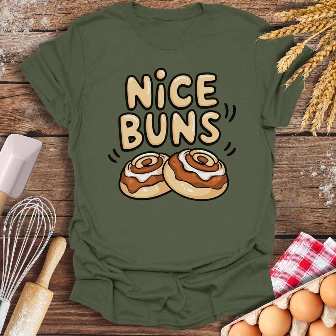 Nice Buns T-Shirt Military Green / S Baking Threads