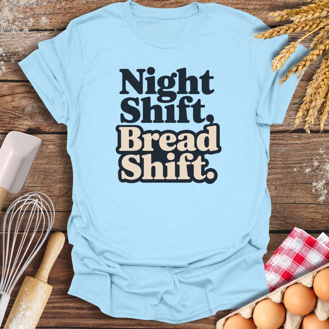 Night Shift T-Shirt Light Blue / S Baking Threads