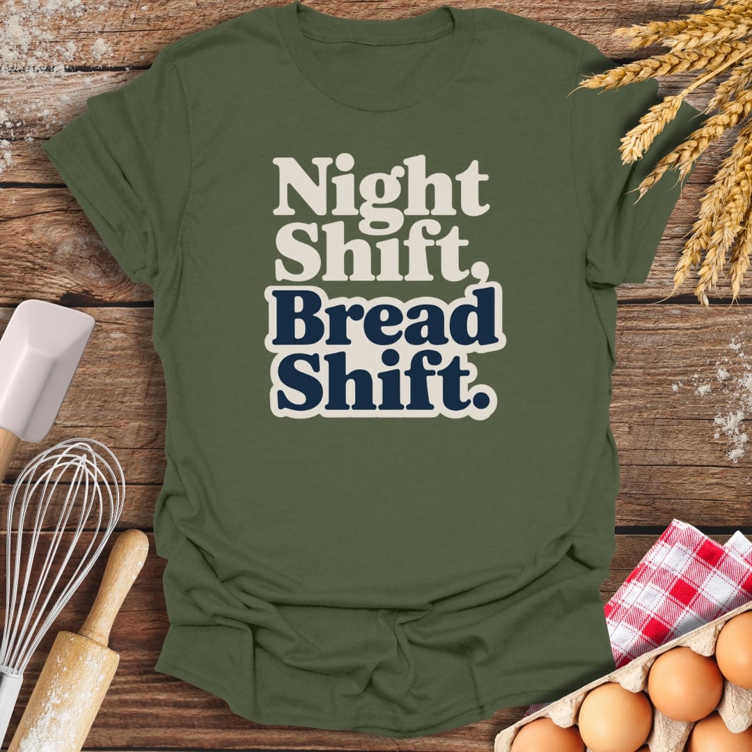 Night Shift T-Shirt Military Green / S Baking Threads
