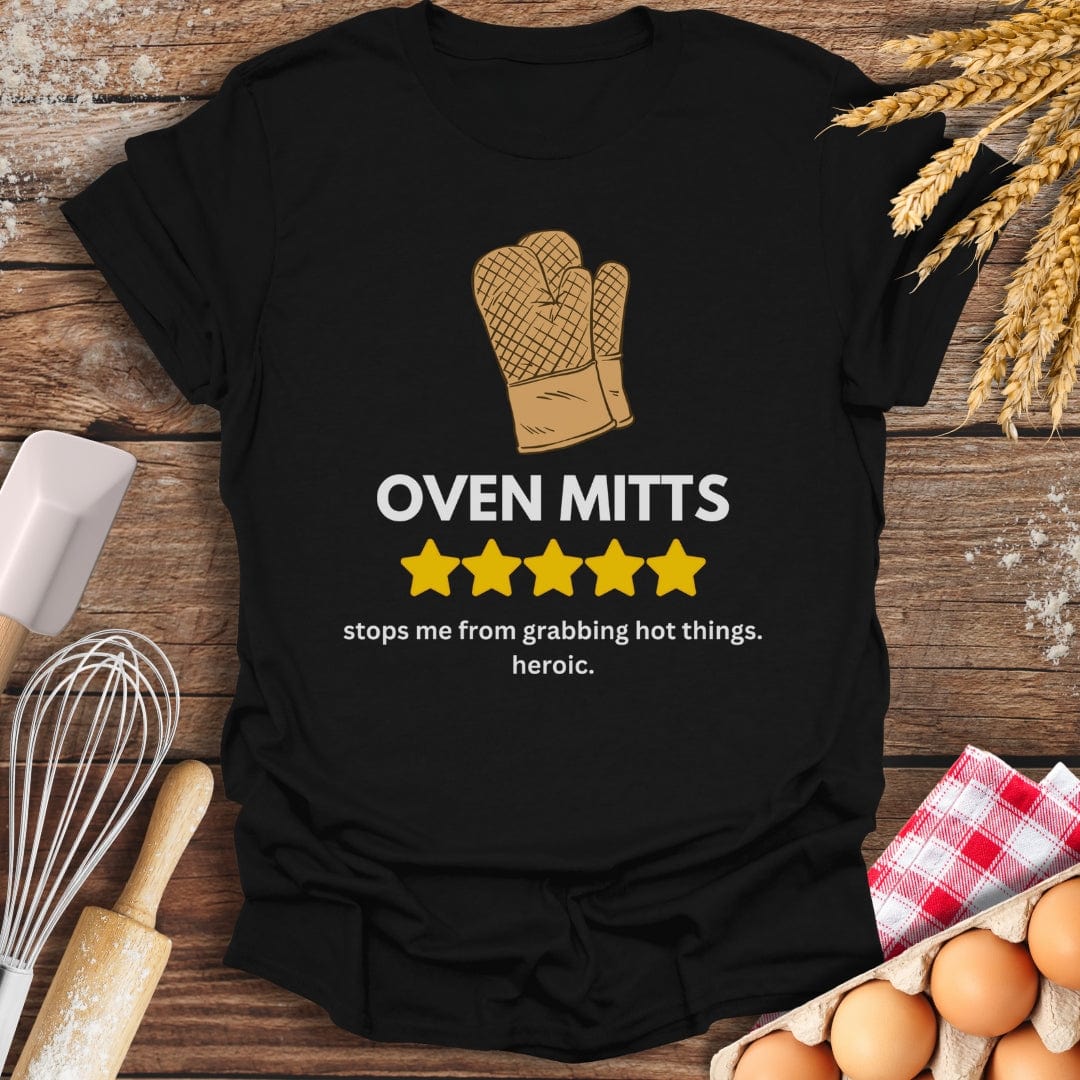 Oven Mitts: 5 Star Review T-Shirt Black / S Baking Threads