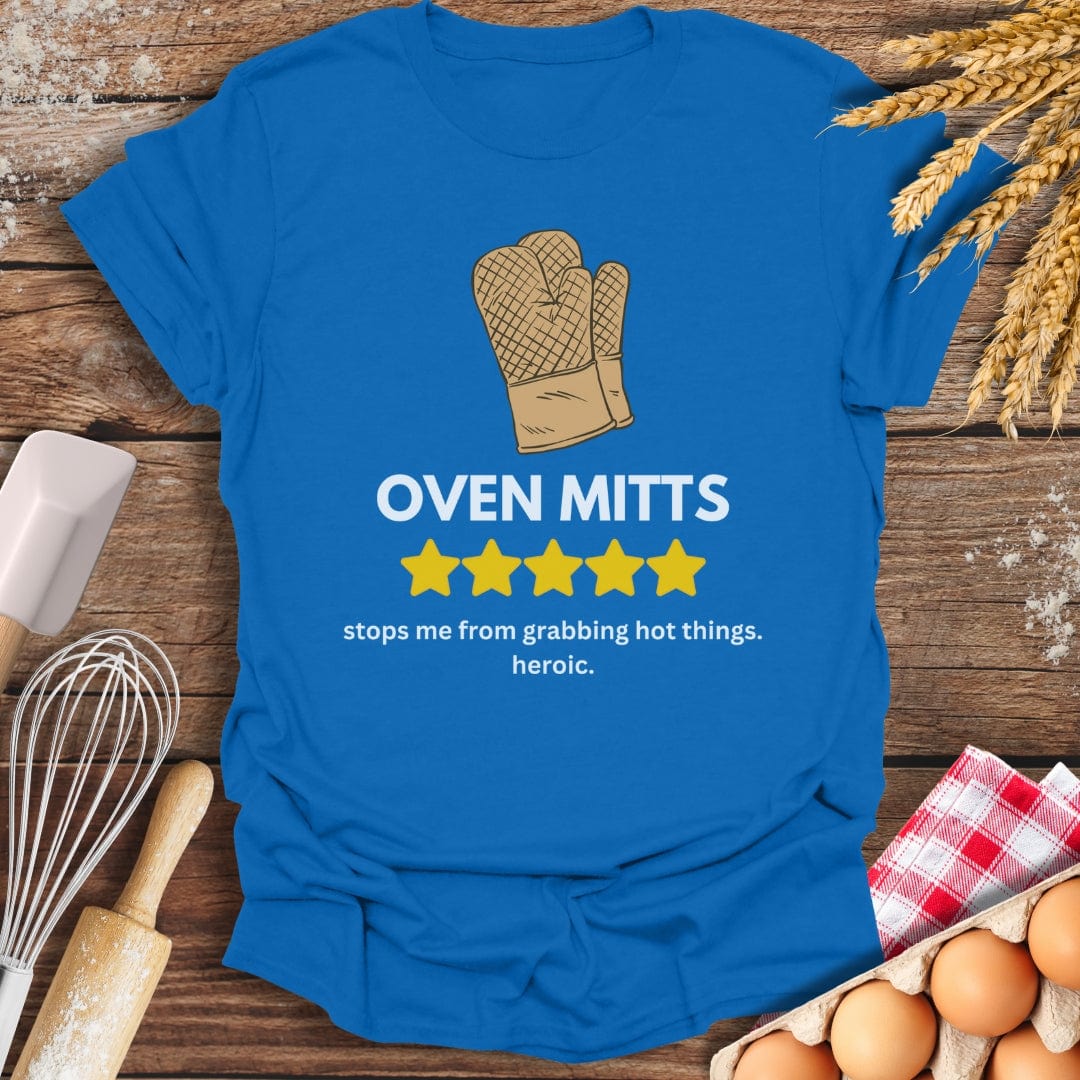 Oven Mitts: 5 Star Review T-Shirt Royal / S Baking Threads