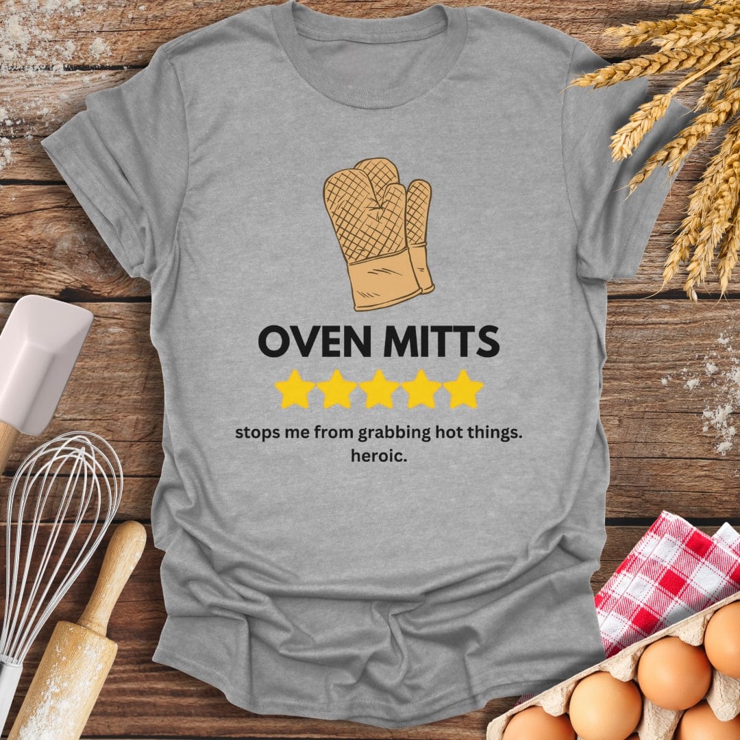 Oven Mitts: 5 Star Review T-Shirt Sport Grey / S Baking Threads