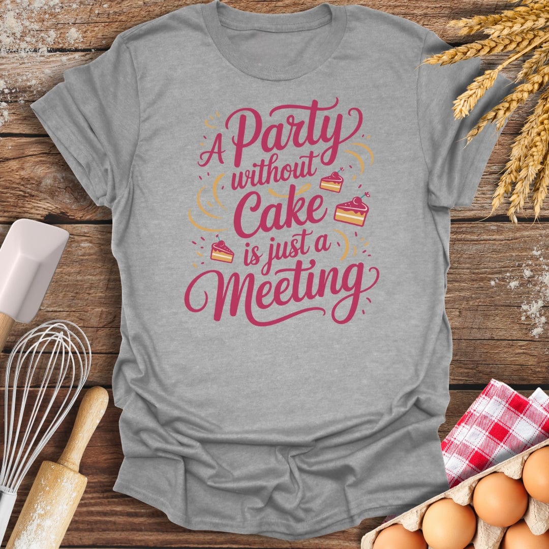 Party Cake T-Shirt Sport Grey / S Baking Threads