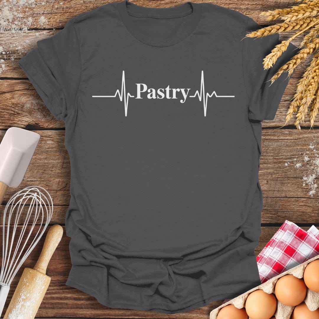 Pastry EKG T-Shirt Charcoal / S Baking Threads