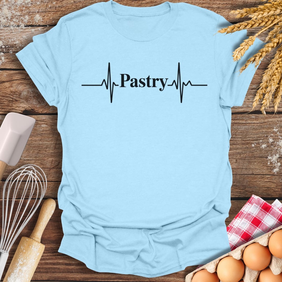Pastry EKG T-Shirt Light Blue / S Baking Threads