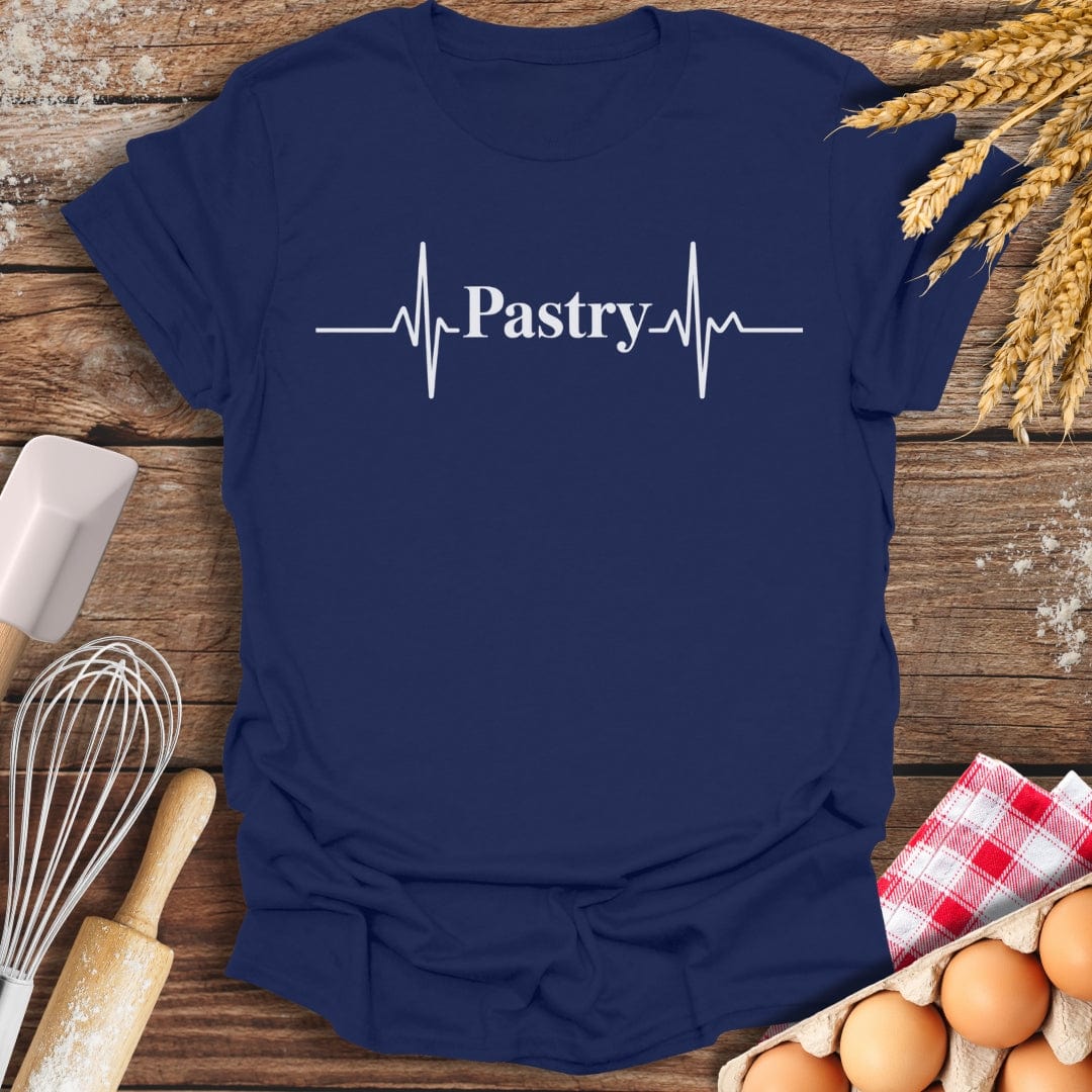 Pastry EKG T-Shirt Navy / S Baking Threads