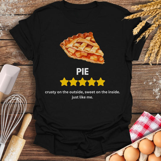 Pie: 5 Star Review T-Shirt Black / S Baking Threads