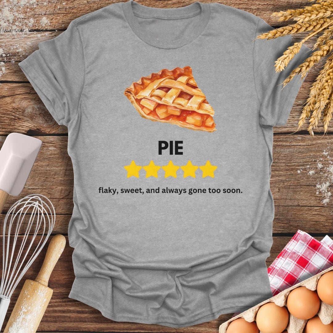 Pie: 5 Star Review T-Shirt Sport Grey / S Baking Threads