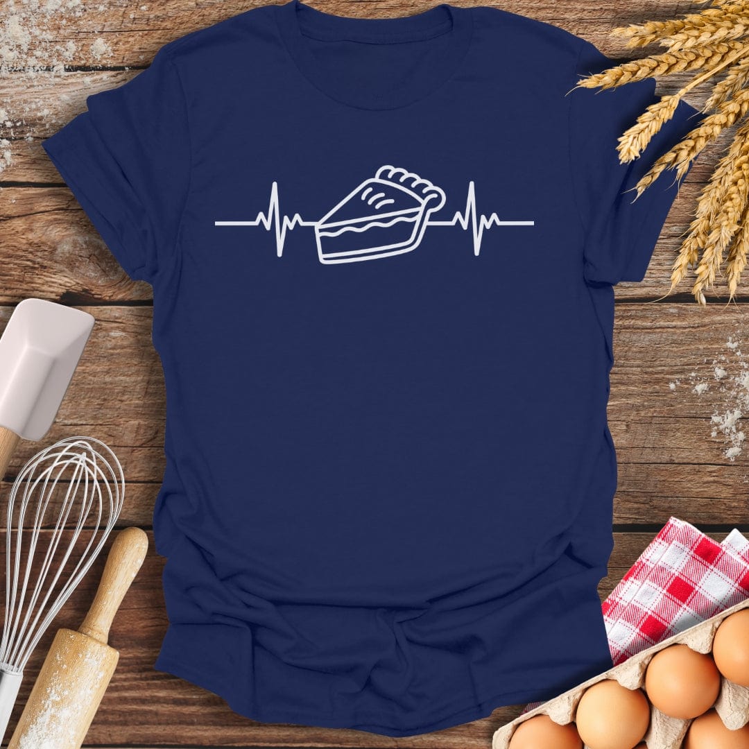 Pie EKG T-Shirt Navy / S Baking Threads