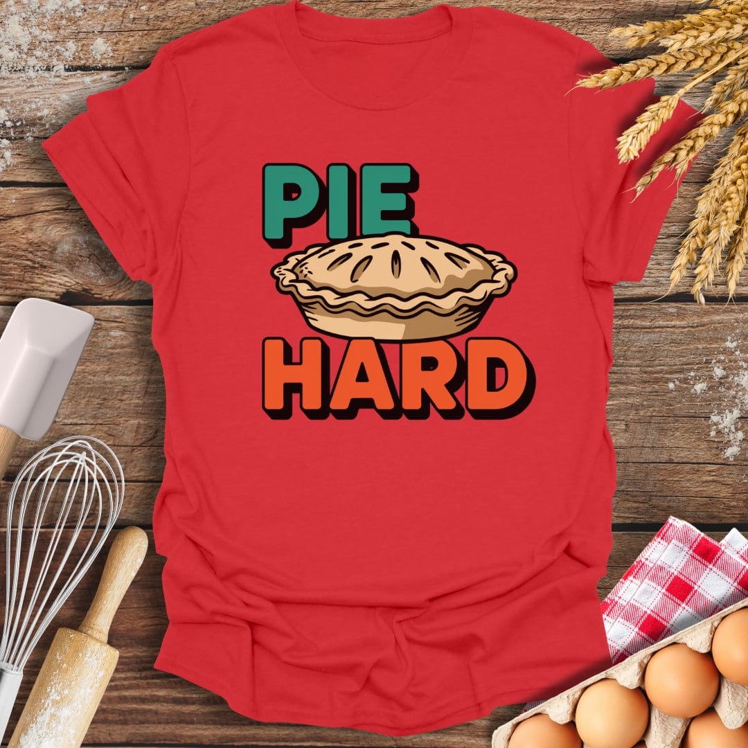 Pie Hard T-Shirt Red / S Baking Threads