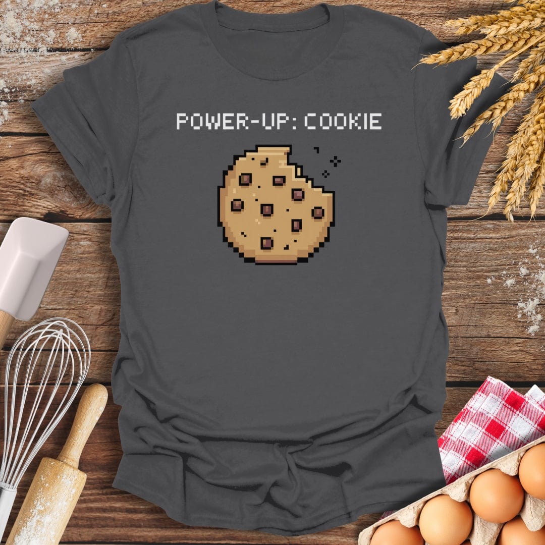 Power Up: Cookie T-Shirt Charcoal / S Baking Threads