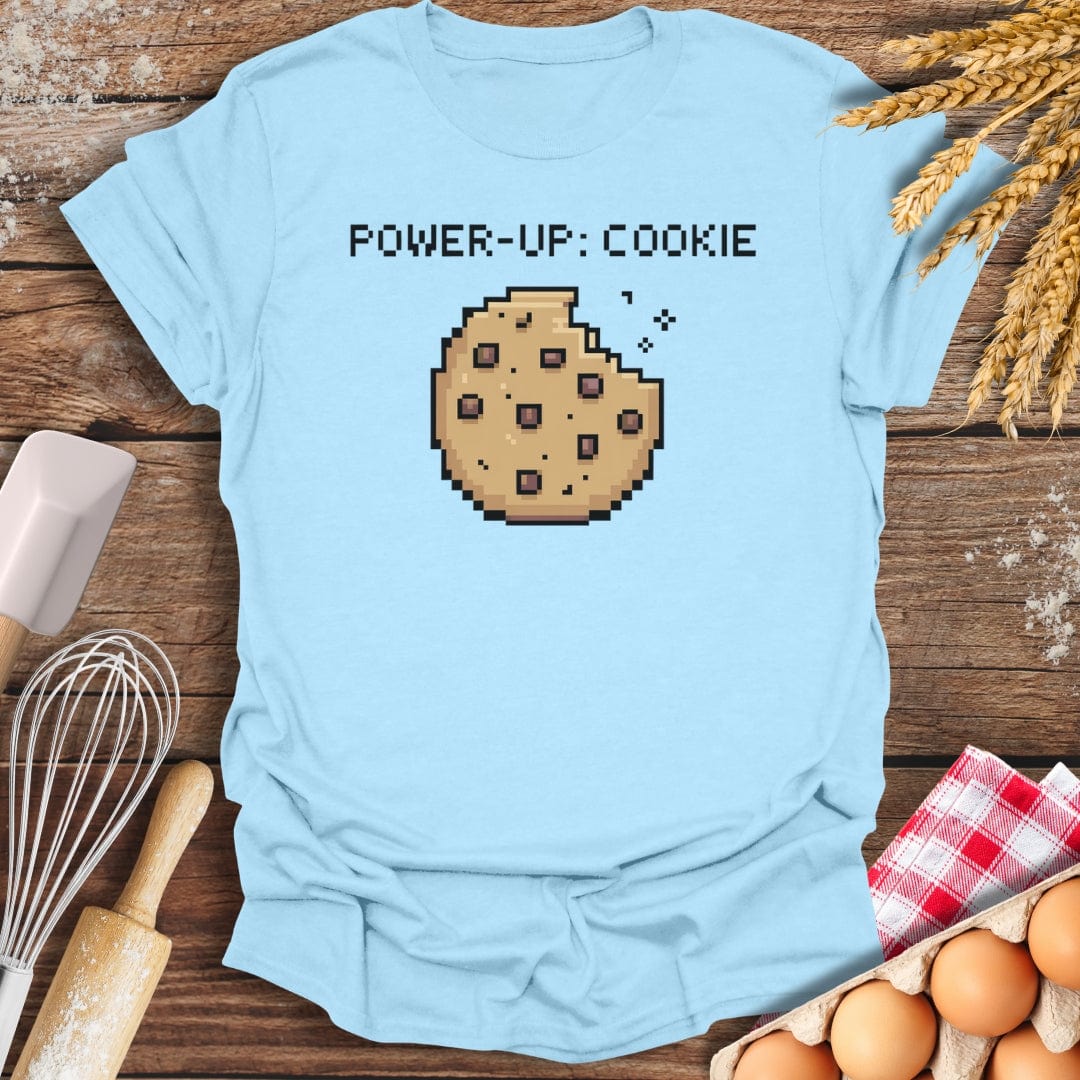 Power Up: Cookie T-Shirt Light Blue / S Baking Threads