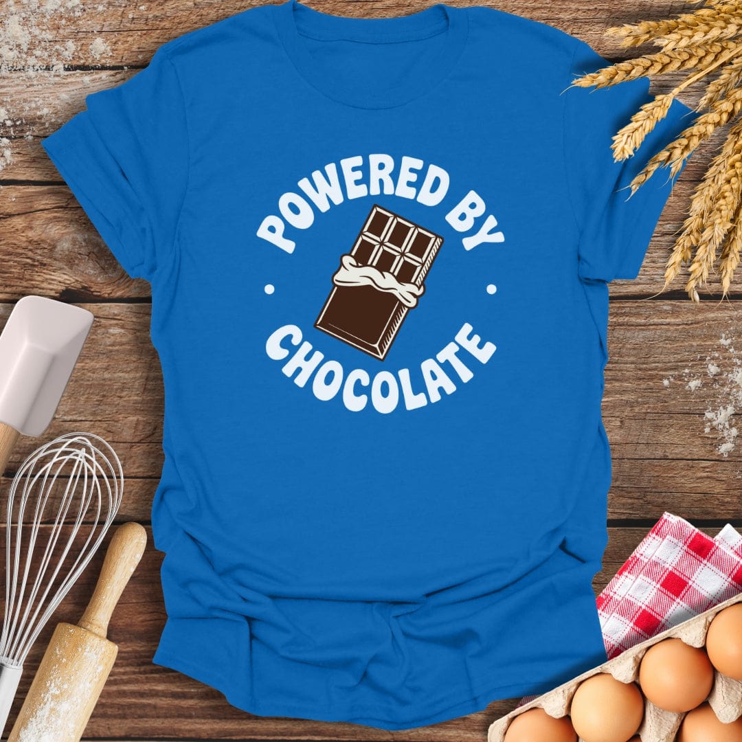 Powered By Chocolate T-Shirt Royal / S Baking Threads